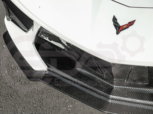 2020-Up Corvette C8 STINGRAY & Z51 | Z06 Z07 Package CARBON FIBER Front Bumper Lip Splitter Ground Effects